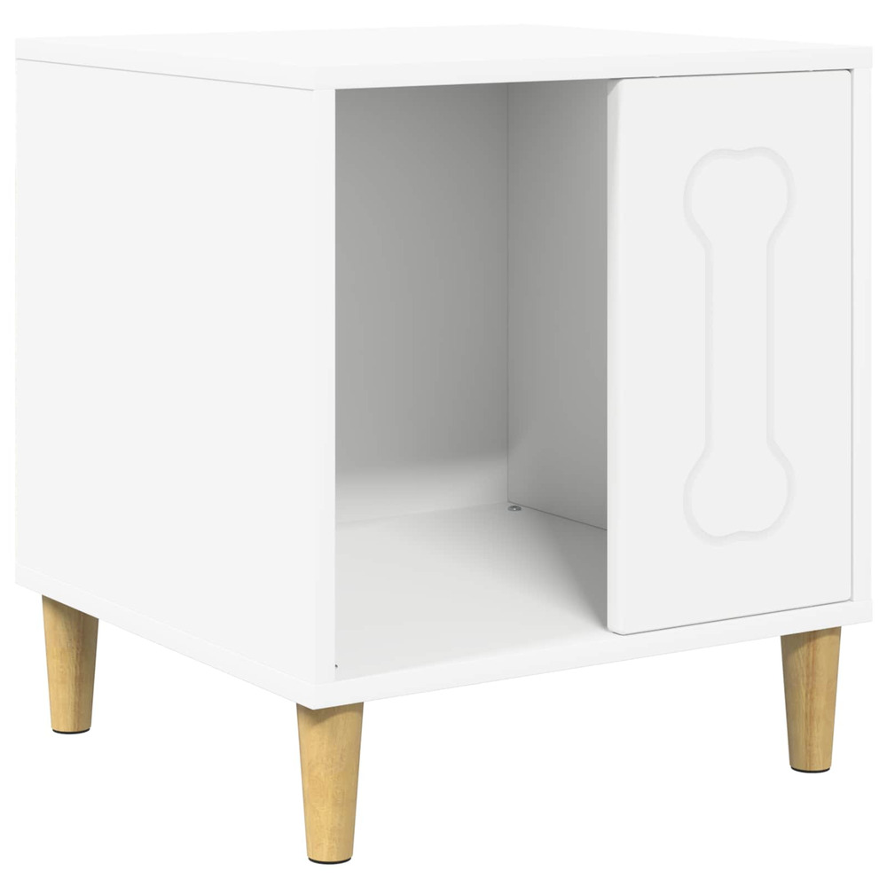 Maison pour chiens blanc 44 x 42 x 49 cm bois d'ingénierie