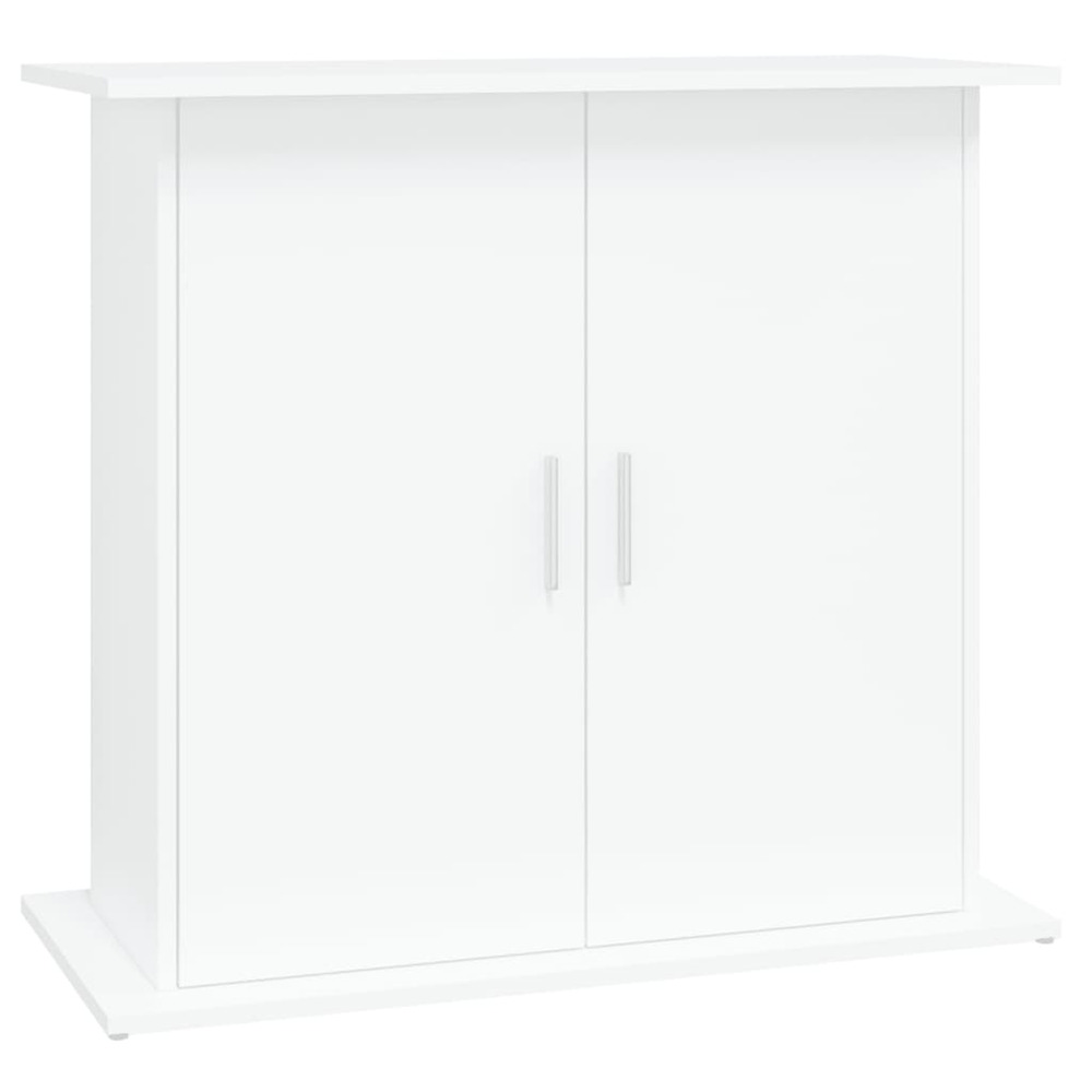 Support pour aquarium blanc 81x36x73 cm bois d'ingénierie