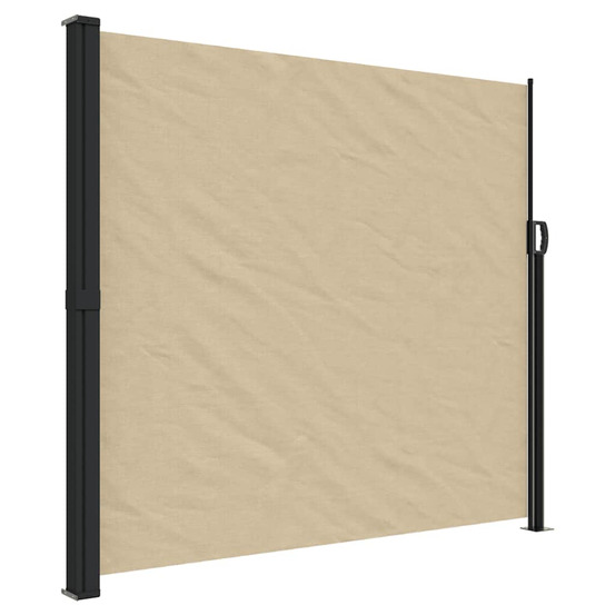 Auvent latéral rétractable beige 180x600 cm