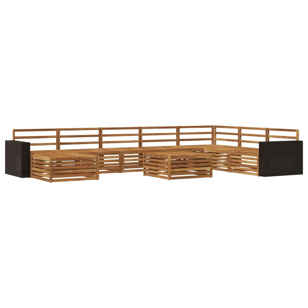 Ensemble de canapés d'extérieur 9 pc naturel