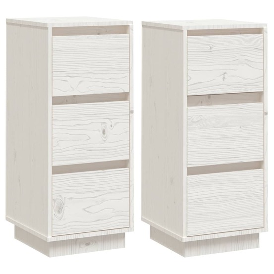 Buffet bahut commode armoire meuble de rangement organisateur cuisine salle de séjour salons lot de 2 32 x 34 x 75 cm bois ma