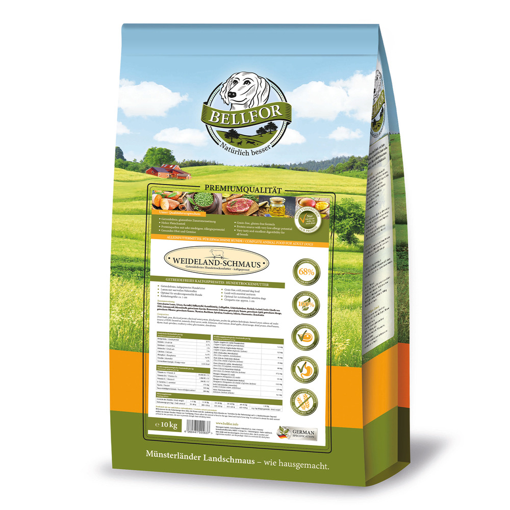 Croquettes pressés à froid avec l'agneau - weideland-schmaus - 10 kg