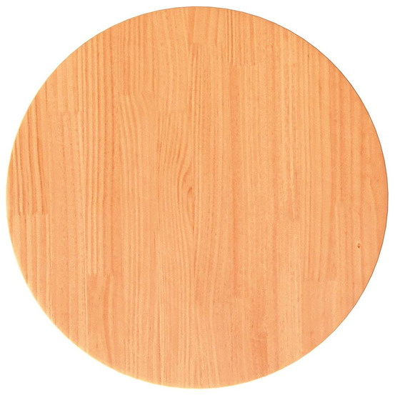 Dessus de table rond cire marron ø40x2,5 cm bois de pin massif