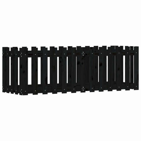 Lit surélevé de jardin design de clôture 150x50x50cm pin massif
