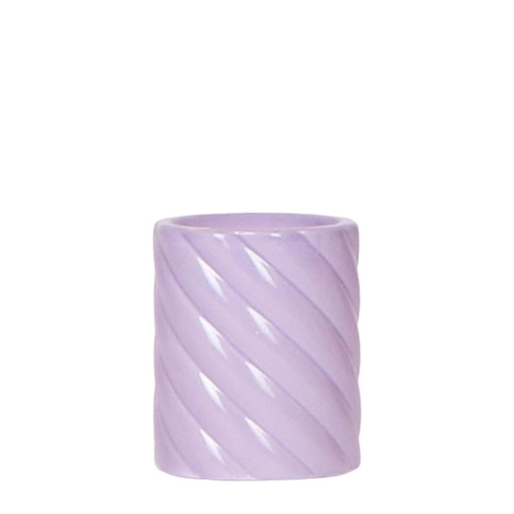 Cache-pot céramique pastel version haute - silhouette élancée - pot de 6cm - lilas