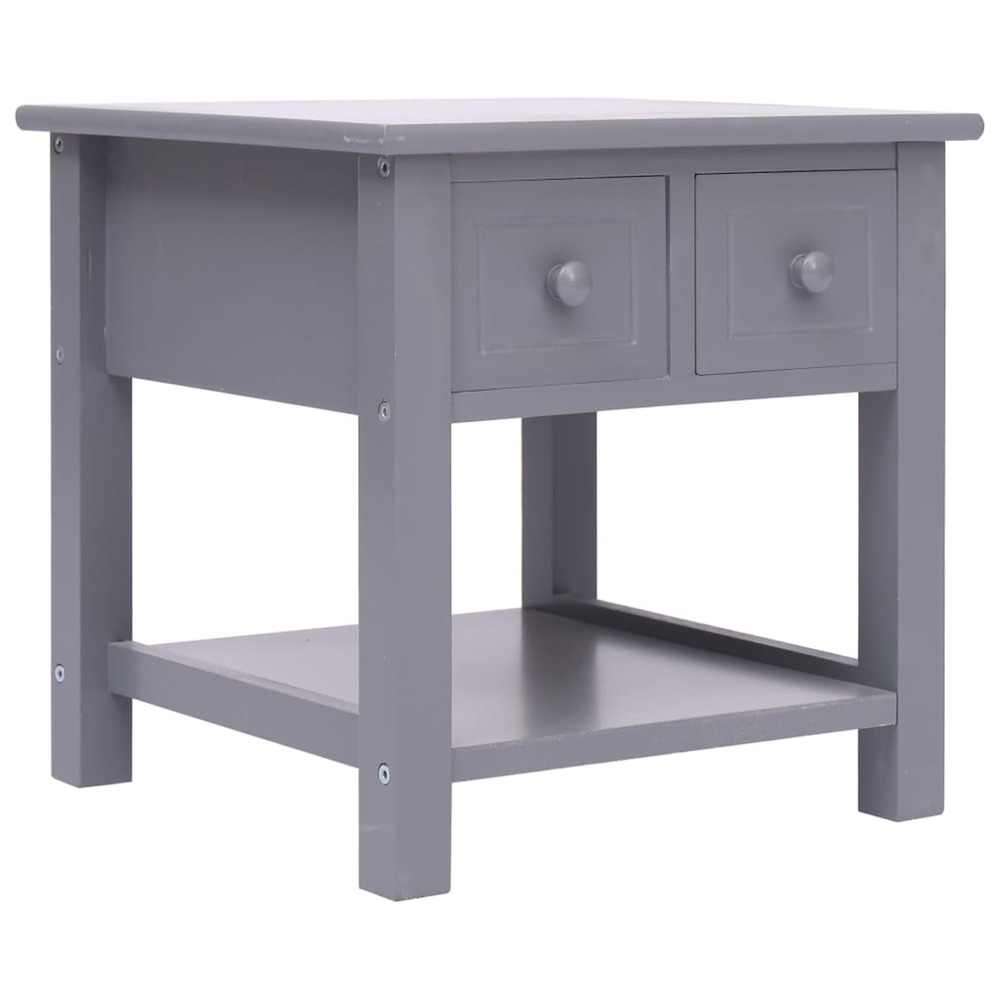 Table d'appoint Gris 40x40x40cm Paulownia
