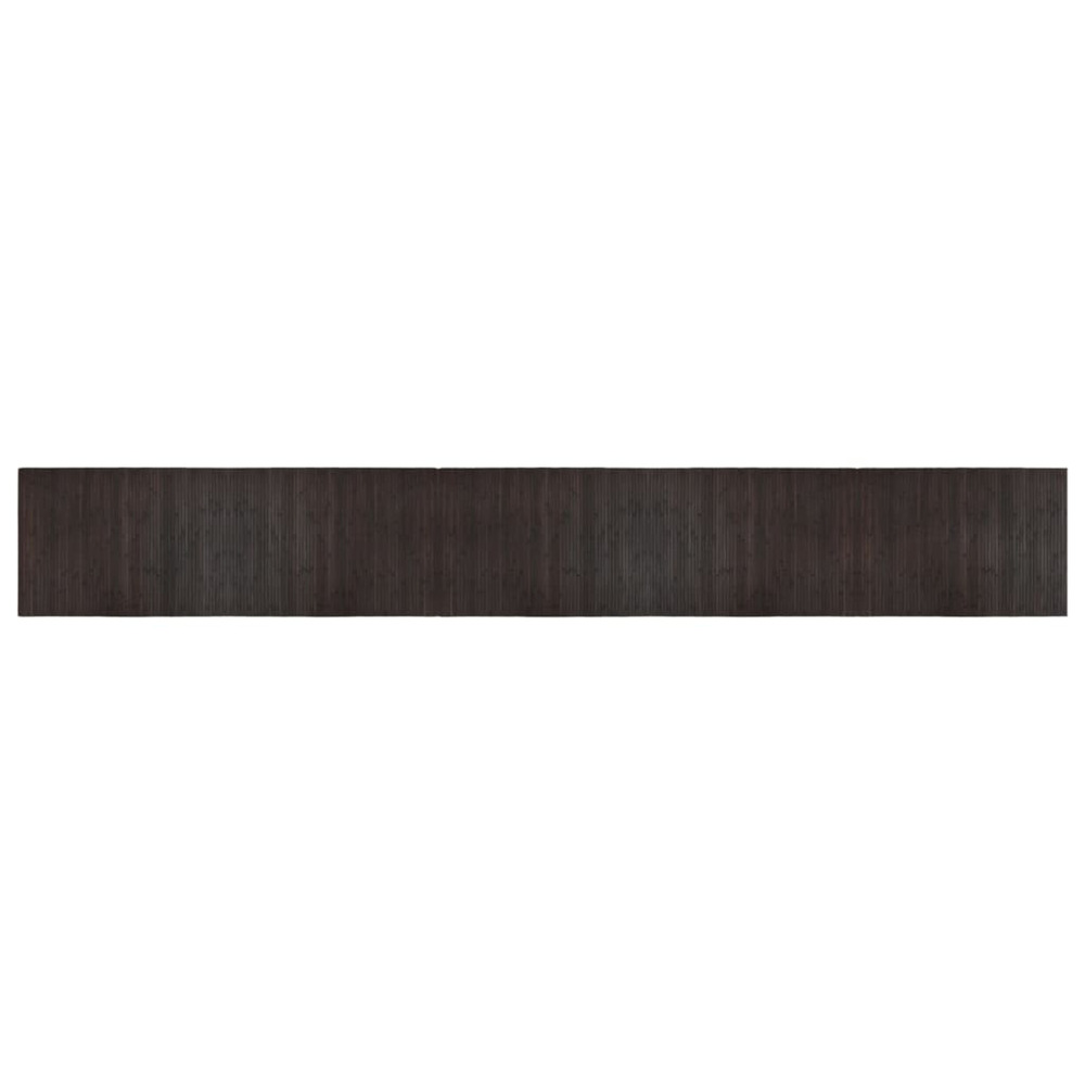 Tapis rectangulaire marron foncé 70x500 cm bambou