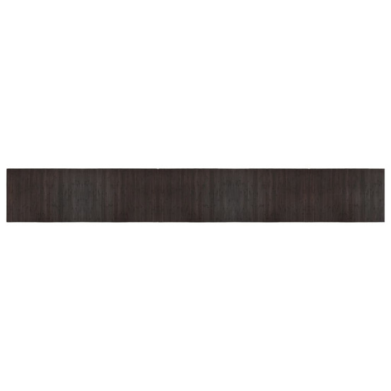 Tapis rectangulaire marron foncé 70x500 cm bambou