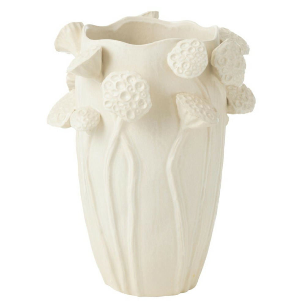 Vase déco lotus en argile 