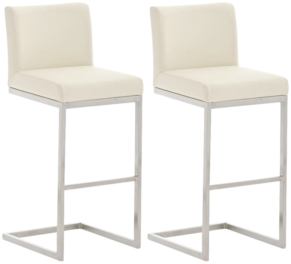 Lot de 2 tabourets de bar paros simili cuir