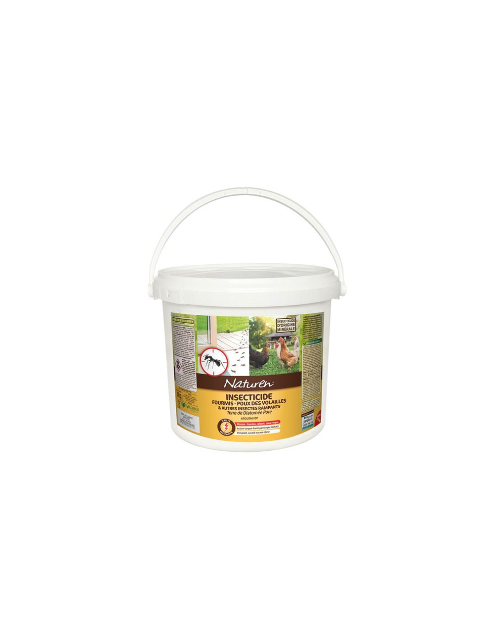 Terre de diatomée pure homologué biocide seau 1kg /nc - naturen