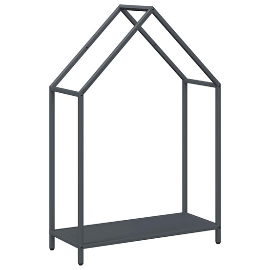 Portant de bois chauffage anthracite 60x25x90 cm