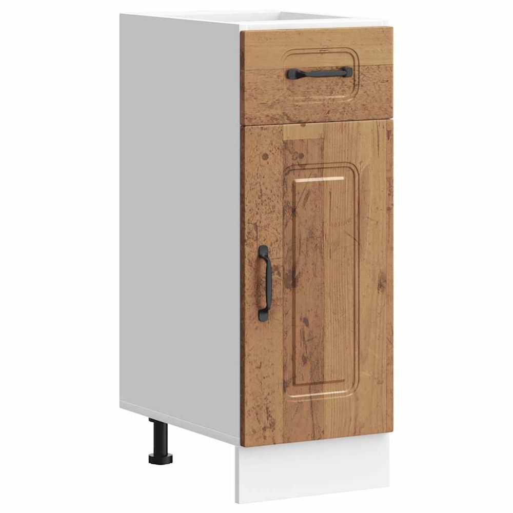 Armoire de cuisine kalmar vieux bois bois d'ingénierie