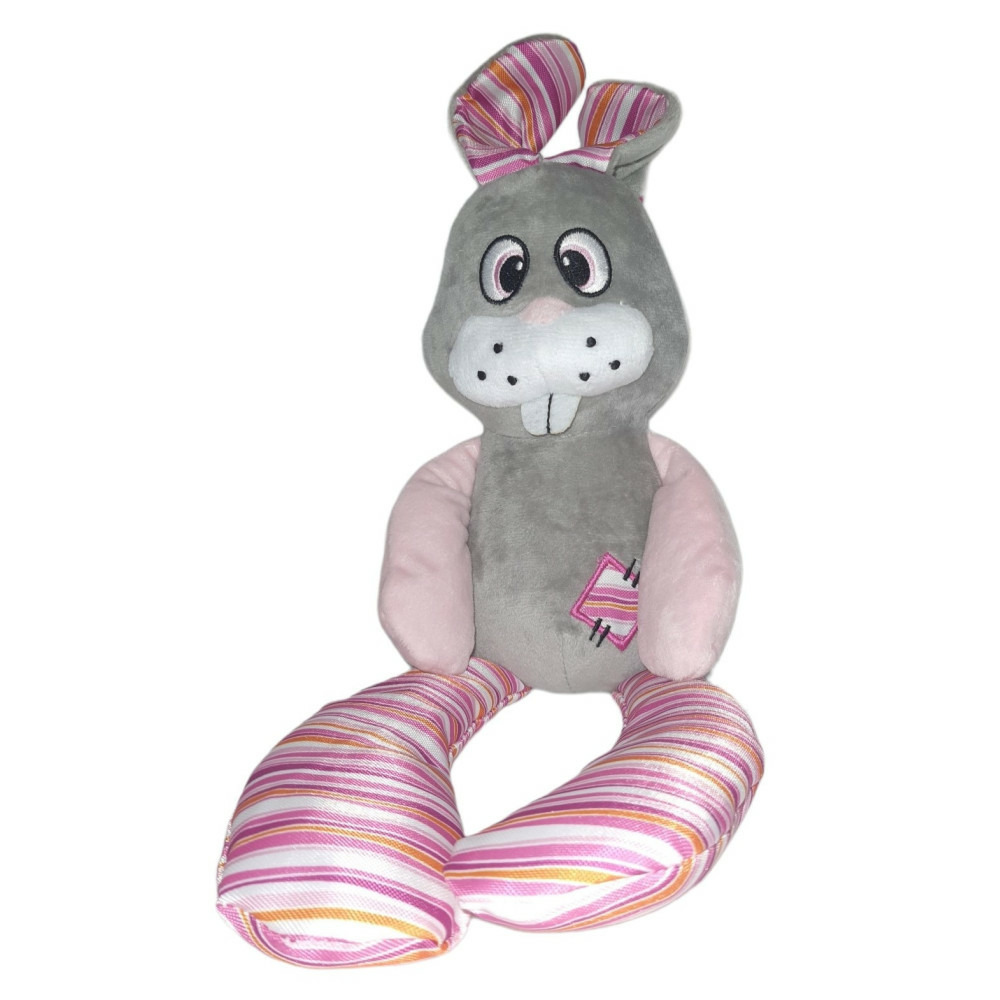 Peluche lapin gris pieno 50 cm, pour chien