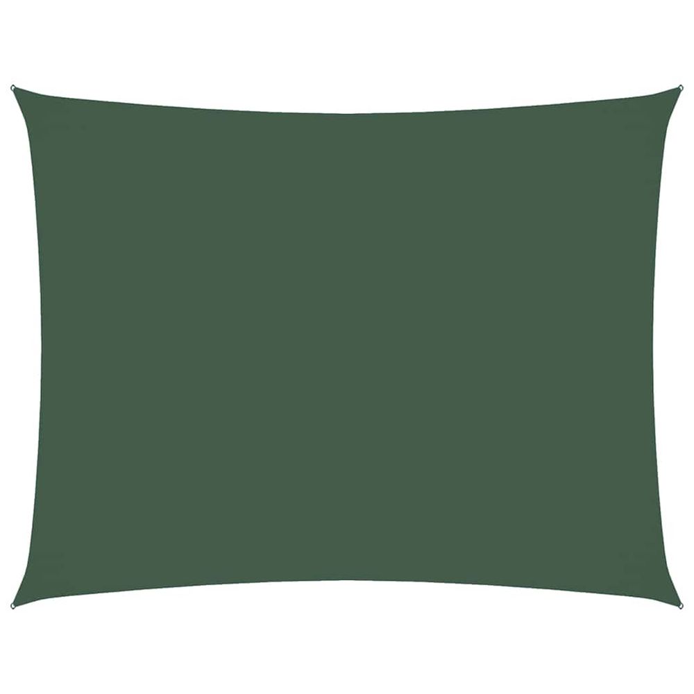 Voile de parasol tissu oxford rectangulaire 2x3,5 m vert foncé