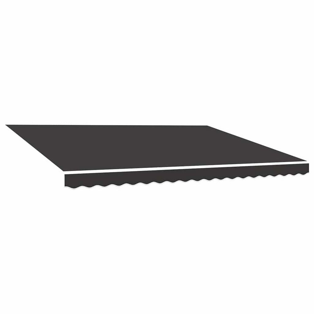 Tissu de remplacement pour auvent anthracite 500x350 cm polyester