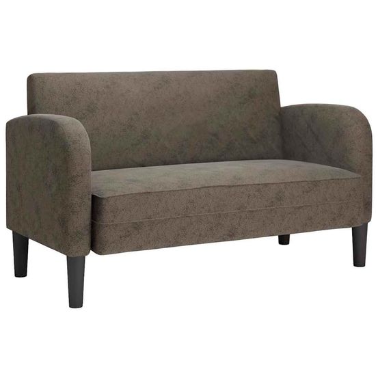 Canapé causeuse gris foncé 110 cm similicuir