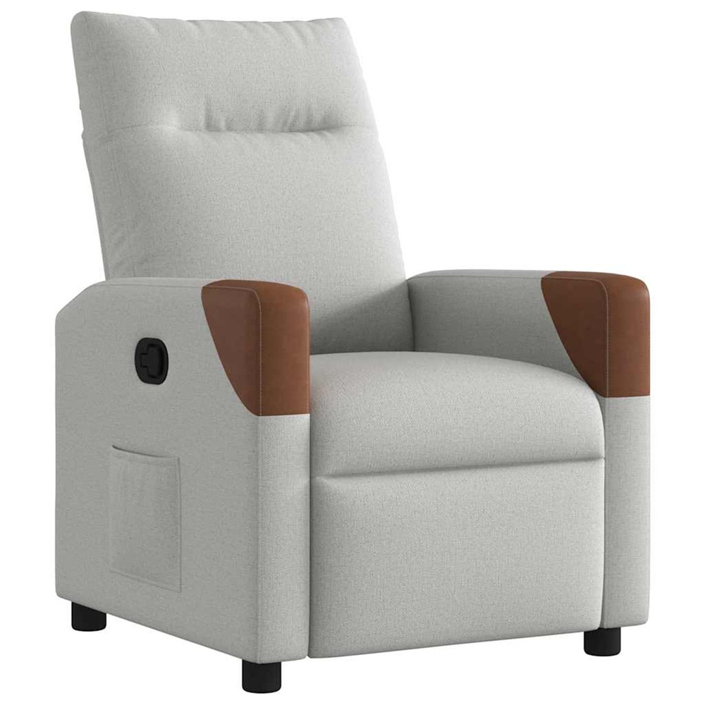 Fauteuil inclinable gris nuage tissu