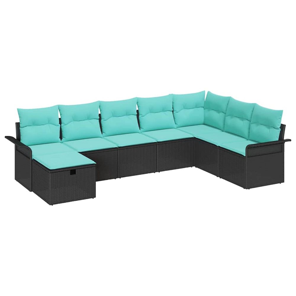 Ensemble de canapé de jardin 8 pc poly rotin