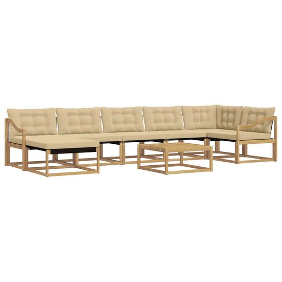 Ensemble de canapés d'extérieur 8 pc blanc et beige