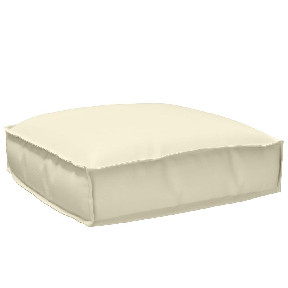 Coussin tissu oxford crème 50 x 50 x 12 cm