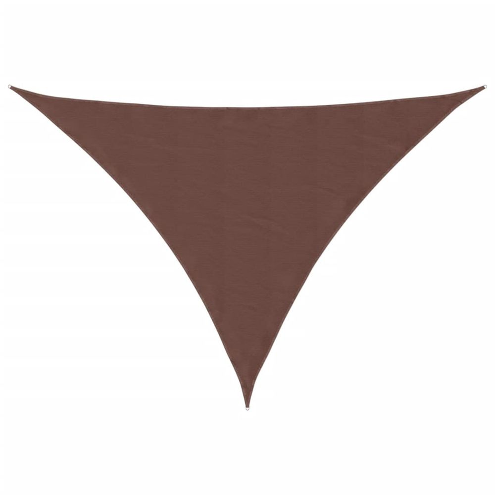 Voile de parasol tissu oxford triangulaire 3x4x5 m marron