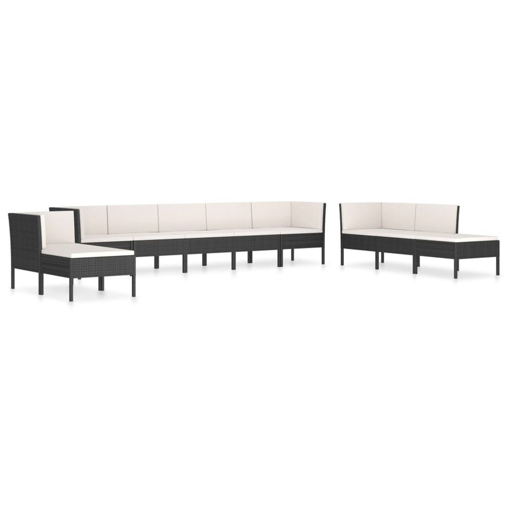 Salon de jardin 10 pcs avec coussins