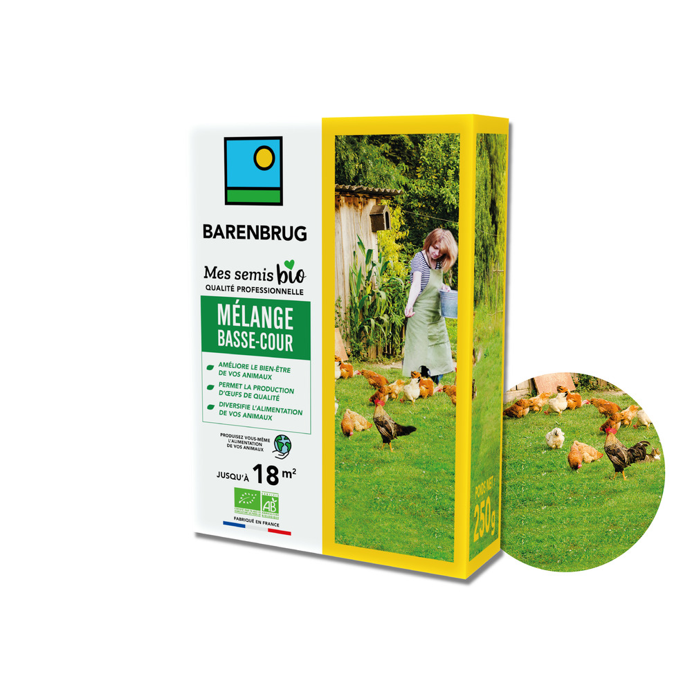 Barenbrug - mélange basse-cour - améliore bien-être animal - production d'œufs de qualité - 250g
