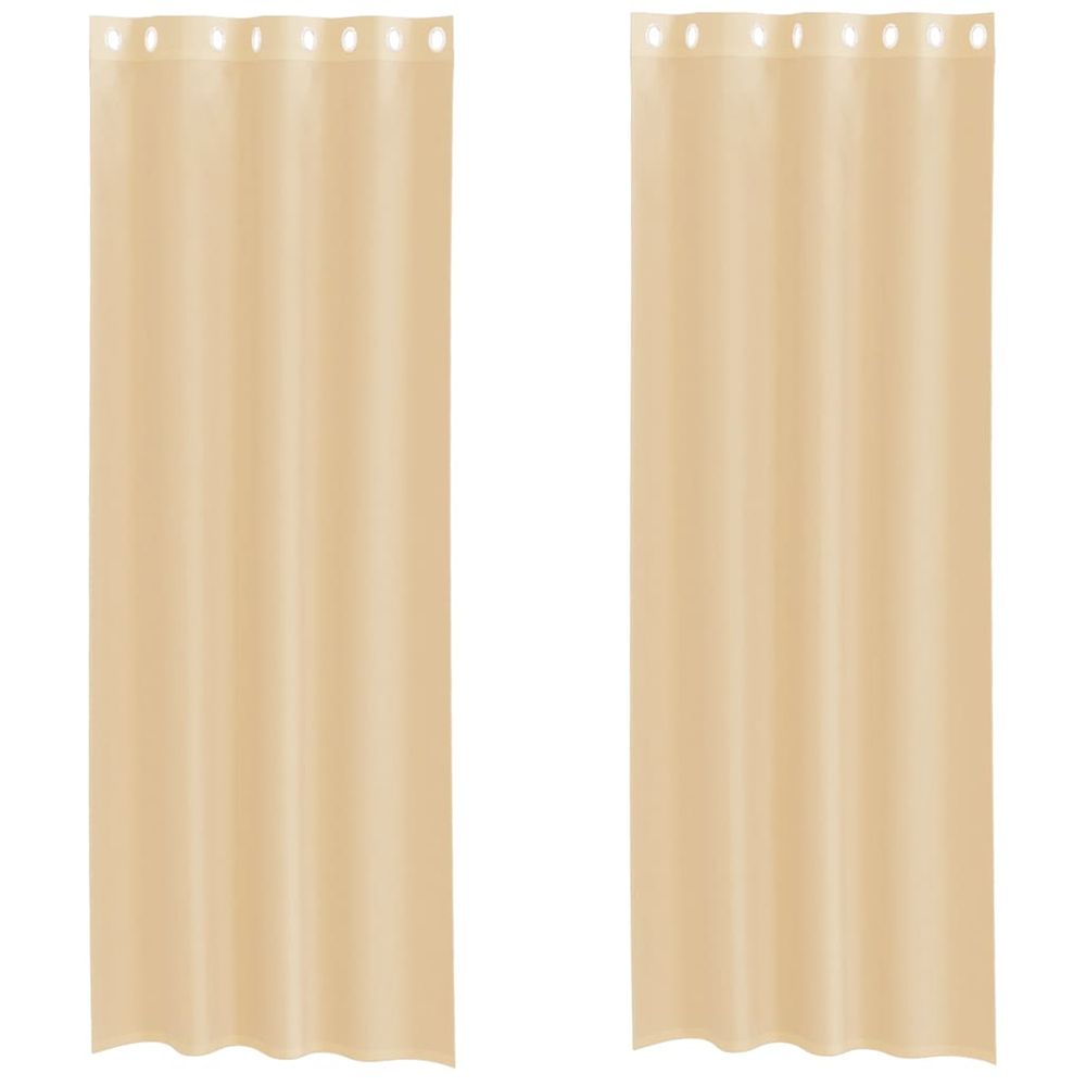 Rideaux en voile avec œillets 2 pcs sable
