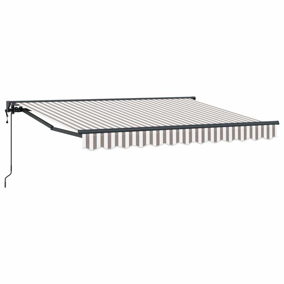 Auvent rétractable électrique gris clair et blanc 3,5 x 2 m