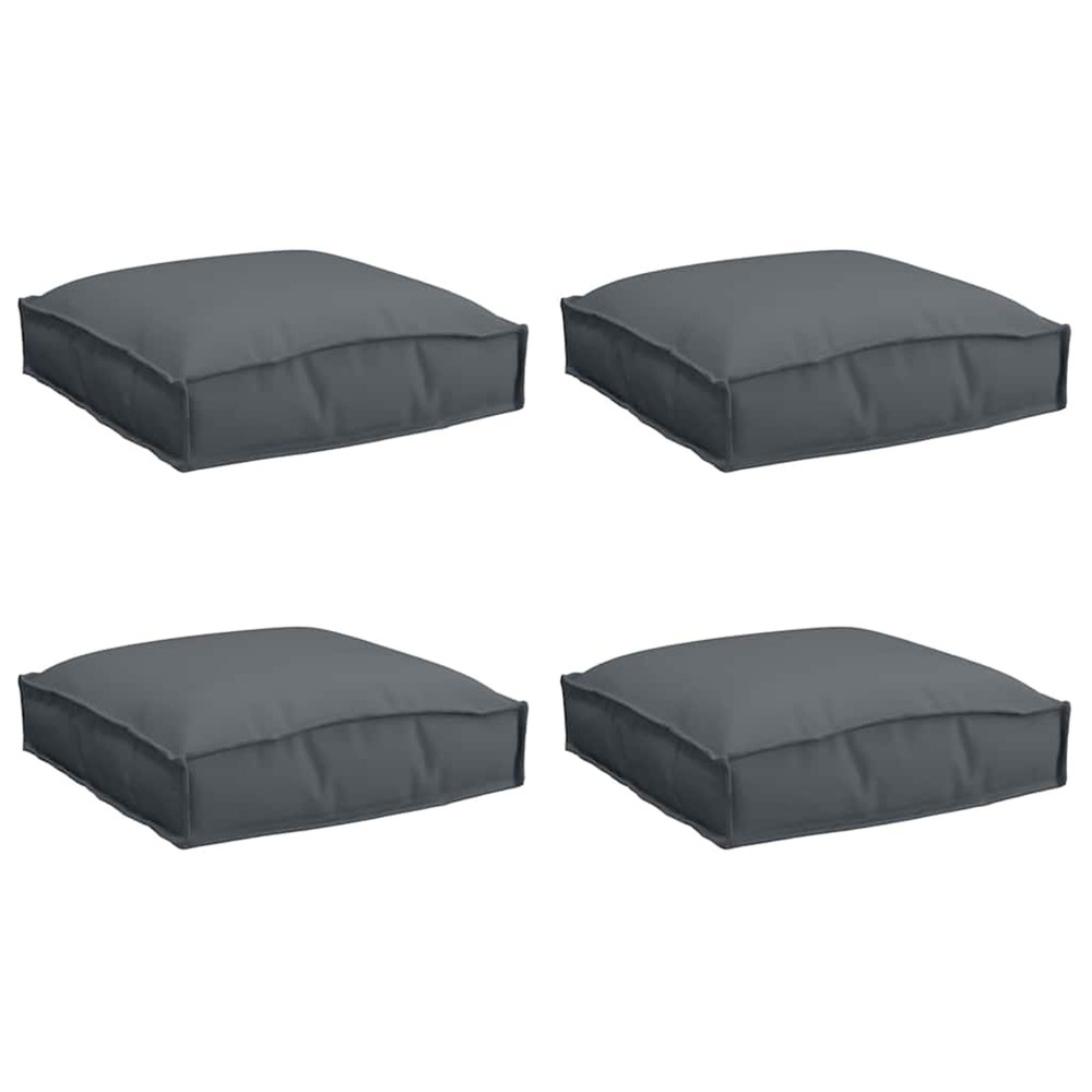 Coussin 4 pcs anthracite 40 x 40 x 8 cm tissu oxford