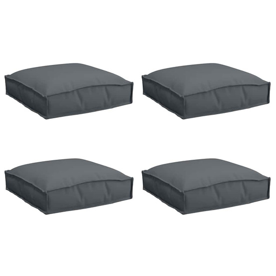 Coussin 4 pcs anthracite 40 x 40 x 8 cm tissu oxford