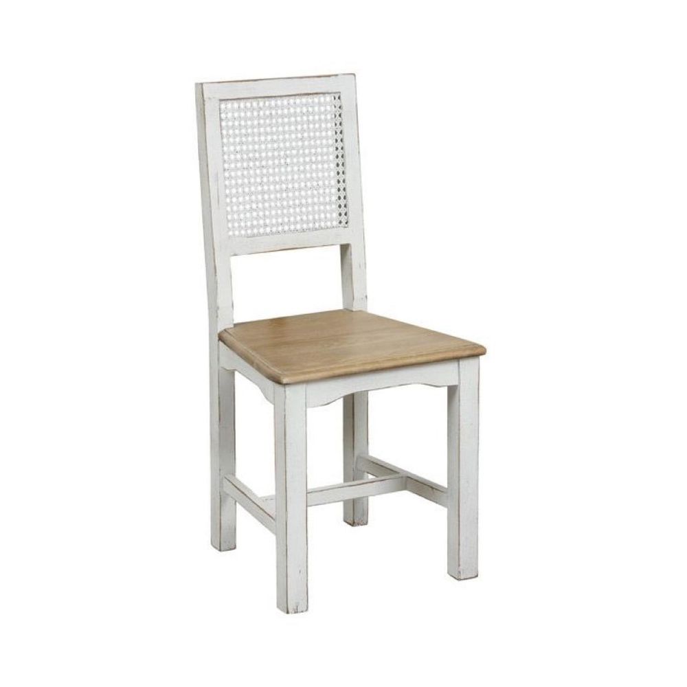 Chaise canné bois blanc - esquisse interior's