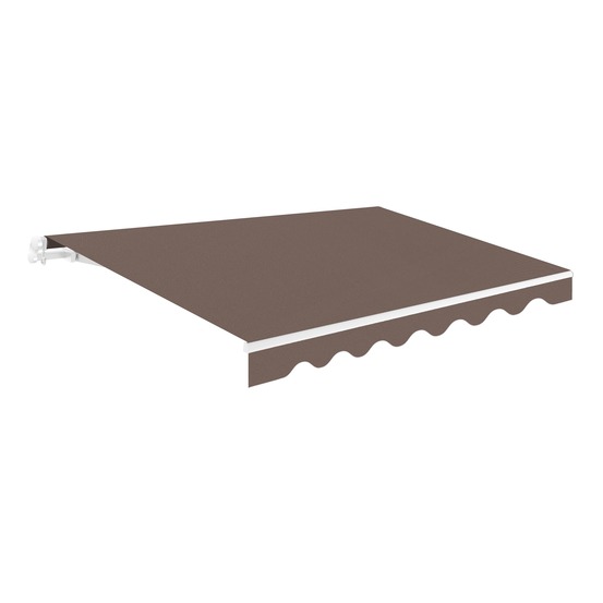 Store banne manuel 2,5x2m taupe - toile polyester – structure aluminium inclinable réglable