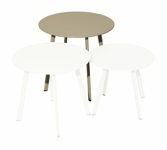 Table basse massaï en acier - diamètre 50 cm - sand