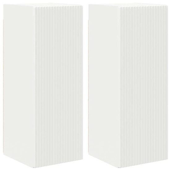 Meuble tv mural 2 pcs blanc 30 x 31 x 80 cm bois d'ingénierie