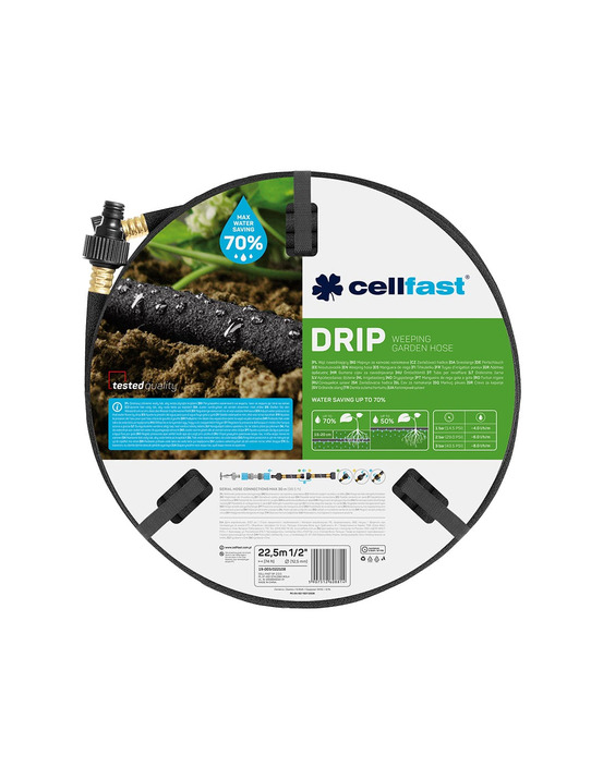 Jeu de tuyaux pores d'irrigation 12,5mm x 22,5m cellfast