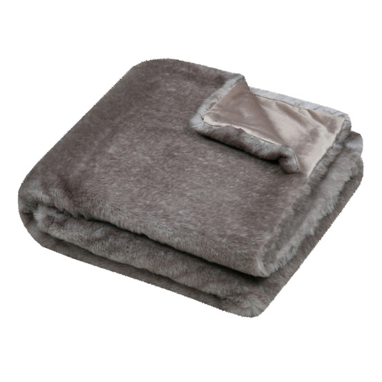 Lovely casa - plaid en fausse fourrure douce