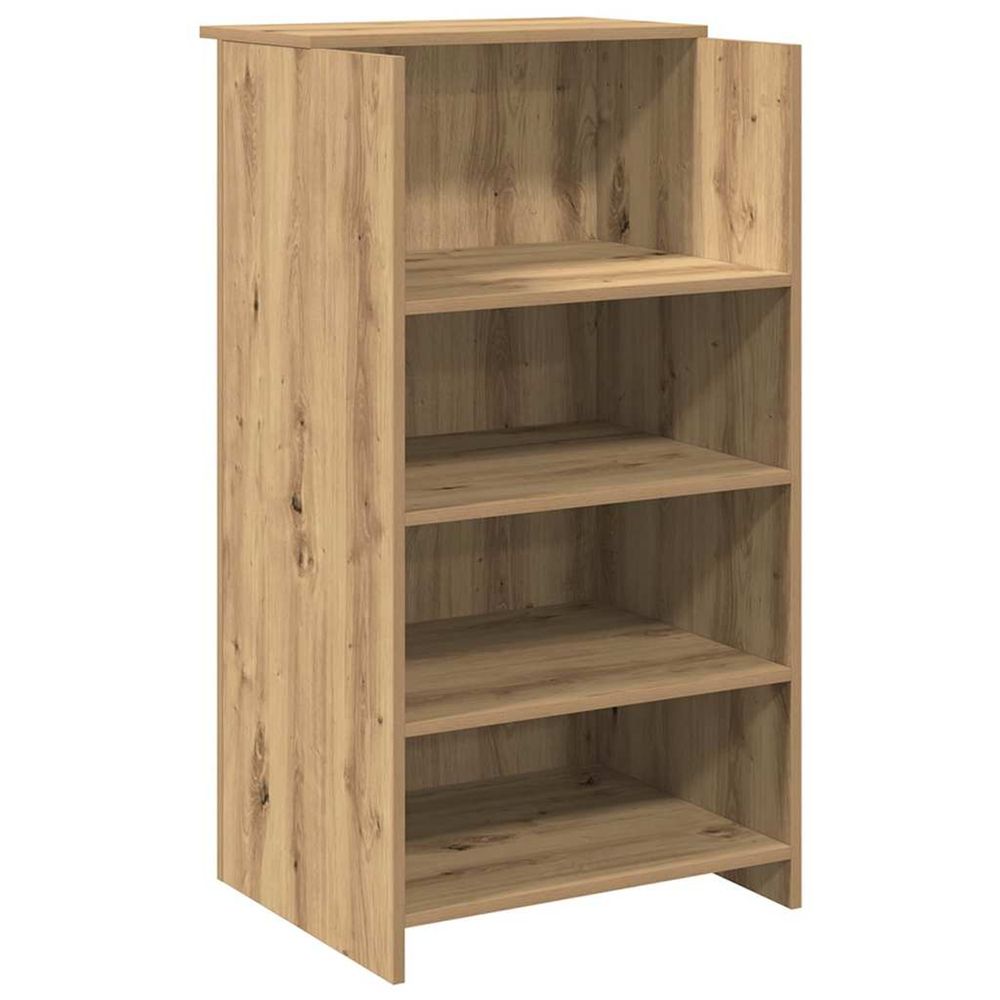 Bureau réception chêne artisanal 55x50x103,5 cm bois ingénierie