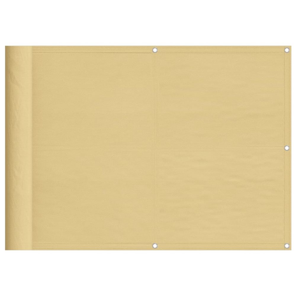 Écran de balcon sable 75x400 cm 100% polyester oxford