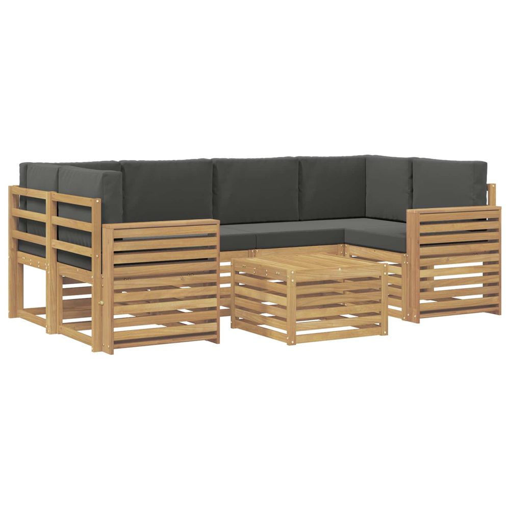 Ensemble de canapés d'extérieur 7 pc blanc et anthracite
