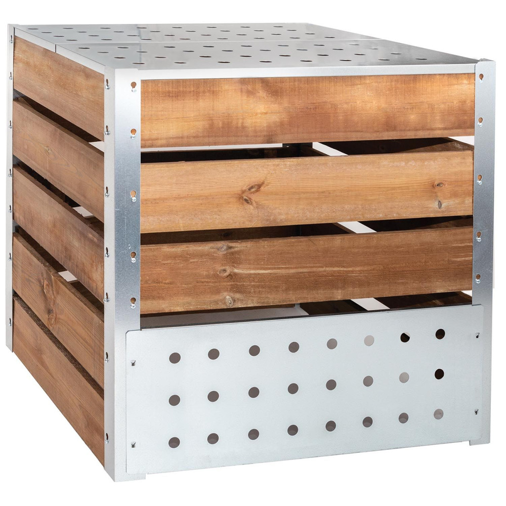 Silo à compost acier et bois 700l