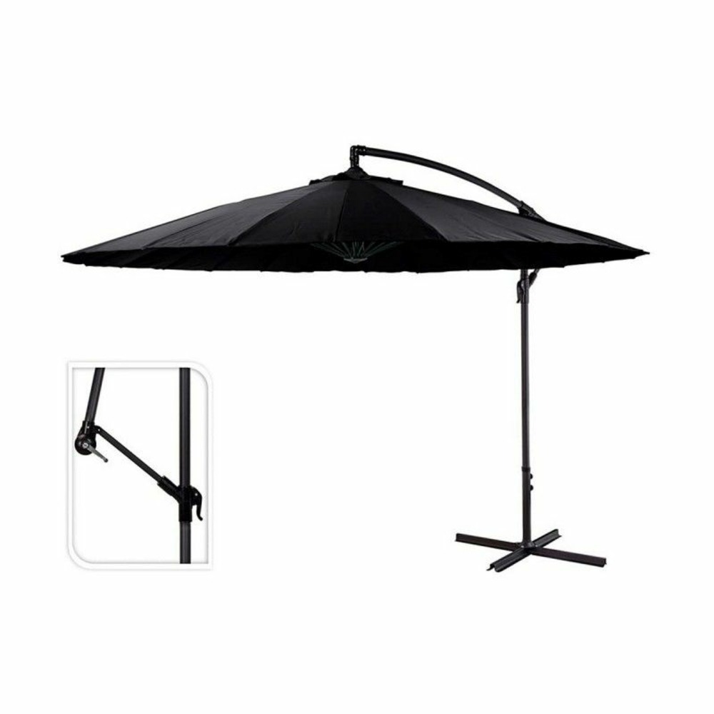 Parasol ambiance noir aluminium