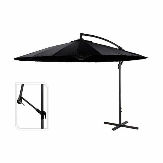 Parasol ambiance noir aluminium