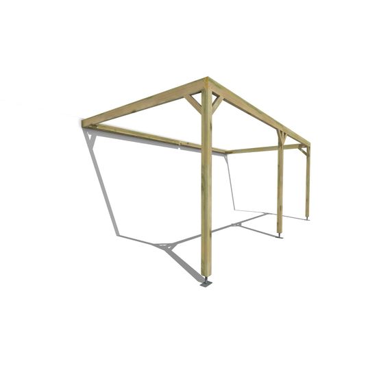 Pergola bois • 6m x 3m • adossée • cadre simple • livraison comprise