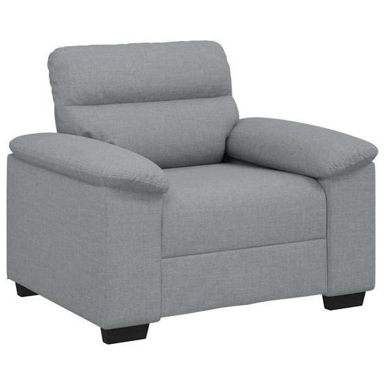 Fauteuil gris clair 100x81x84 cm tissu