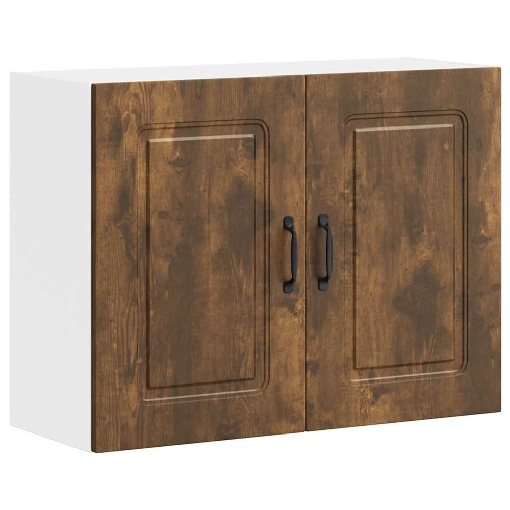 Armoire murale de cuisine kalmar chêne fumé bois d'ingénierie
