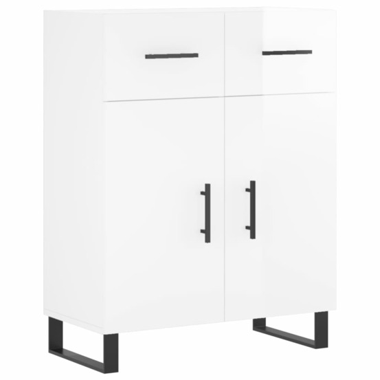 Buffet bahut commode armoire meuble de rangement organisateur cuisine salle de séjour salon brillant 69,5 x 34 x 90 cm bois d