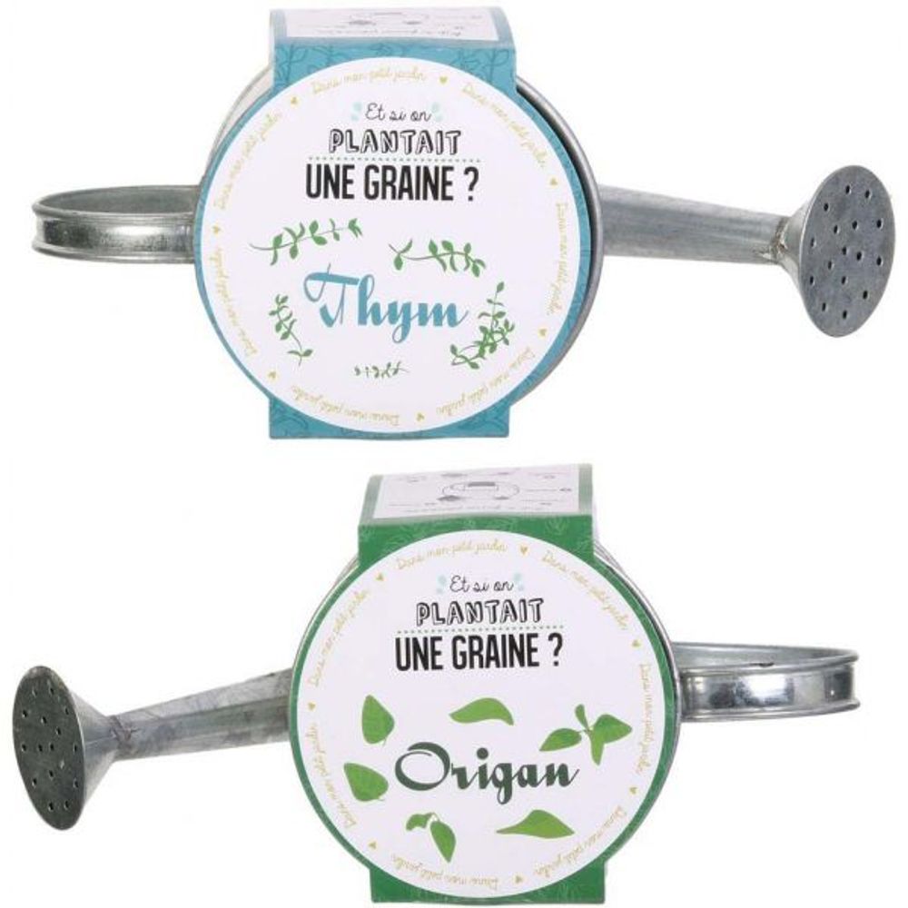 Graines à planter aromates avec arrosoirs (lot de 2)
