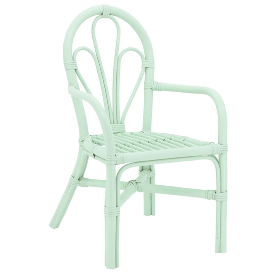 Fauteuil enfant en rotin joseph vert